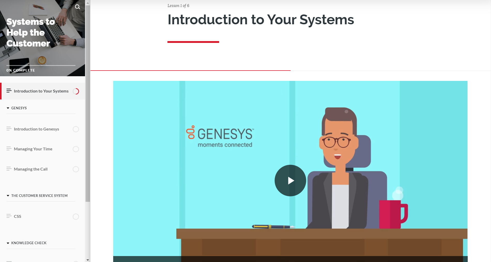 Video in the learning flow